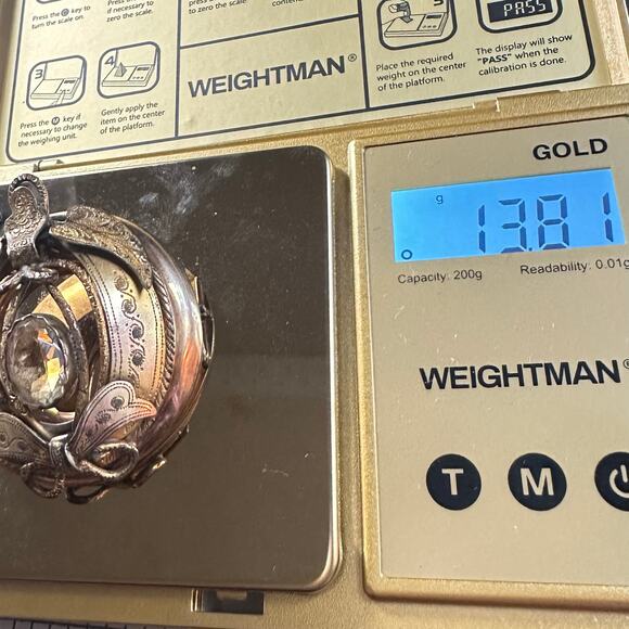 Antique Victorian 12kt gold gilt & 10kt solid base genuine citrine pendant - Picture 10 of 10